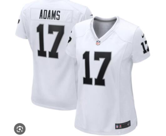 Women Las Vegas Raiders 17 Davante Adams Nike white Game NFL Jersey